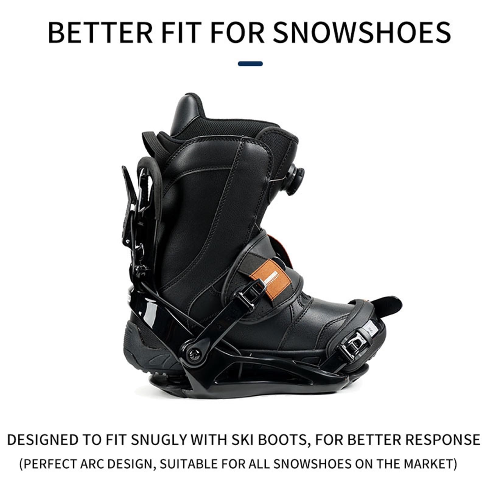 Wiązania snowboardowe Quick Step-in Design do butów narciarskich, lekka i trwała konstrukcja, kompatybilna z większością butów snowboardowych