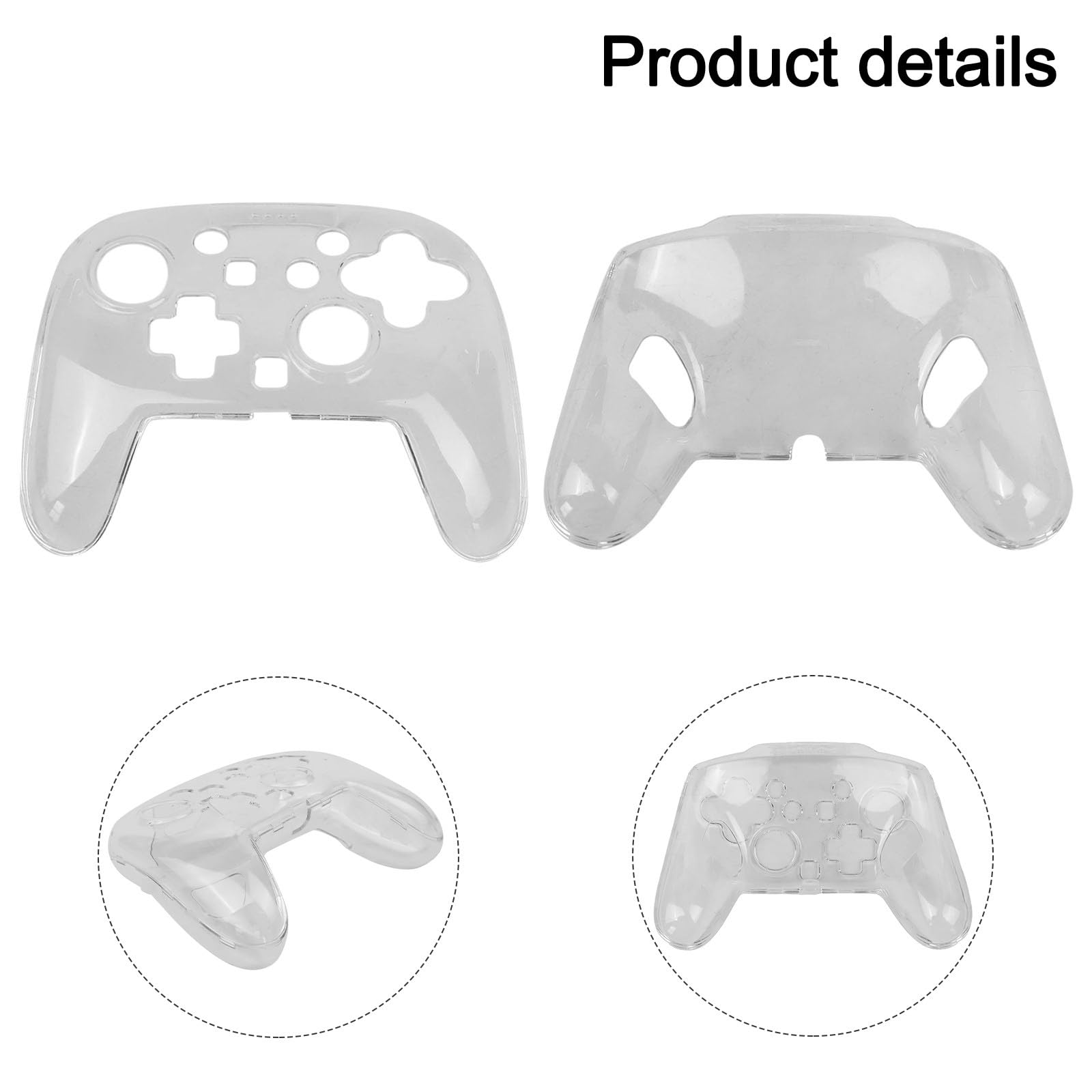 Custodia protettiva trasparente Switch 2 per controller Pro, cover rigida trasparente compatibile con Switch 2 per Pro Gamepad, materiale PC leggero, resistente ai graffi e caduta per