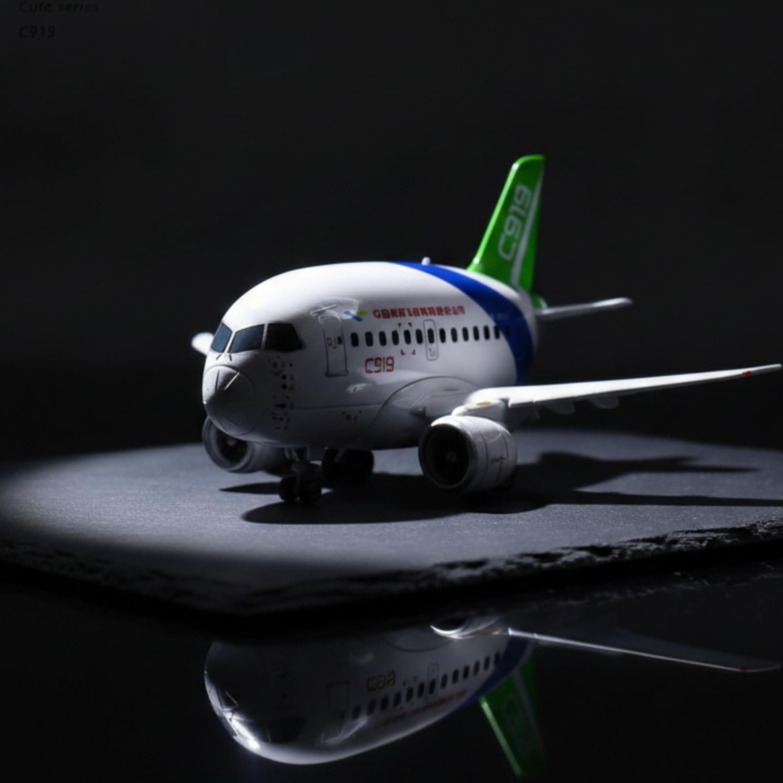 Maqueta Avión Avión Comercial Morno Caricatura Maqueta Avión Metal Tallado para Niños