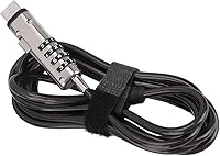 Vista 9 de Cerradura de computadora, portátil, cable de seguridad sin llave, cerradura de combinación antirrobo con cable de bloqueo para computadora