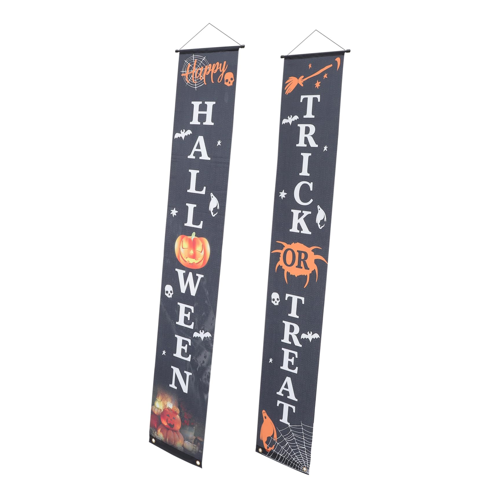 TOPBATHY 3 Set Distici di Halloween Striscione Portico Dolcetto o Scherzetto segni di Halloween Porta d'ingresso Halloween Decorazioni Halloween Party cartelli del Portico di Halloween
