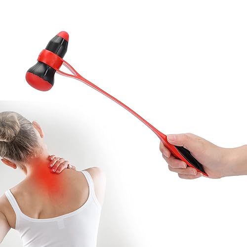 YUYTE Masajeadores de espalda manuales de mano largo para aliviar el estrés del cuerpo, herramienta de martillo de masaje, masajeador espinal manual