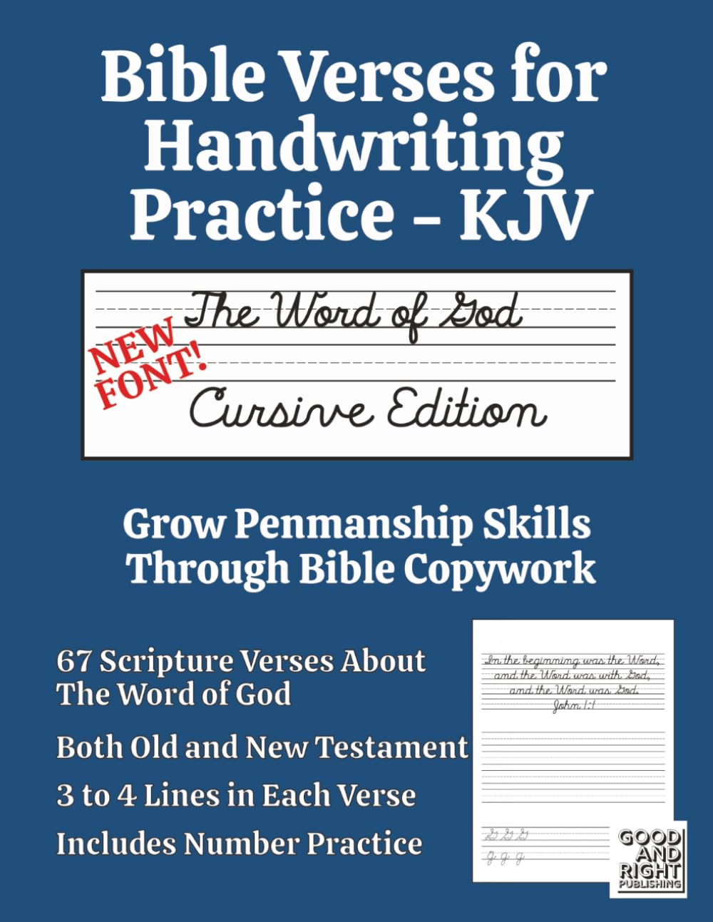 Bible Verses for Handwriting Practice - KJV: Word of God Cursive Edition