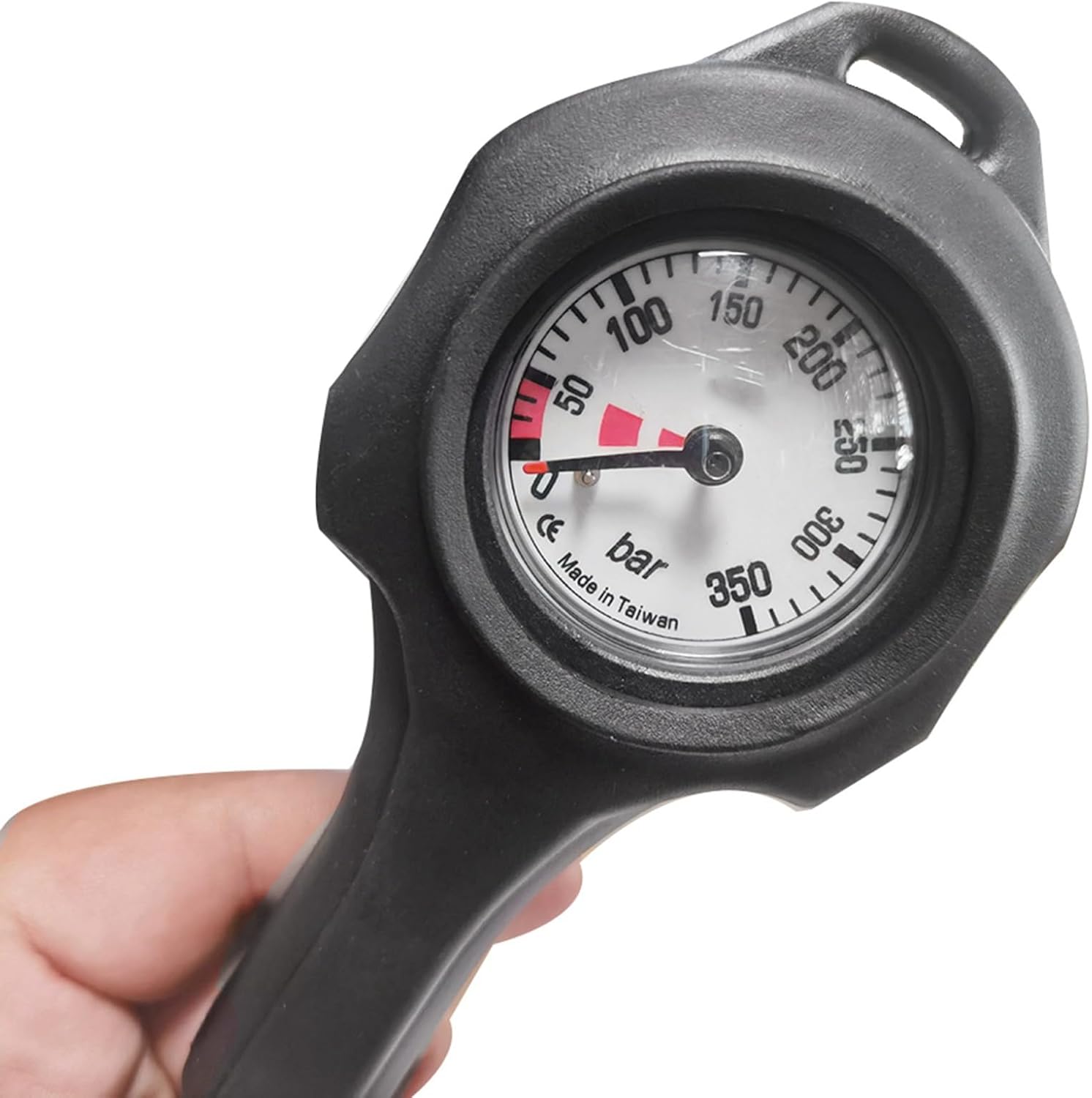 4X Scuba Diving Depth Gauge 300 Bar Diving Air Pressure Gauge Diver Equipment Dive Accessory, Black