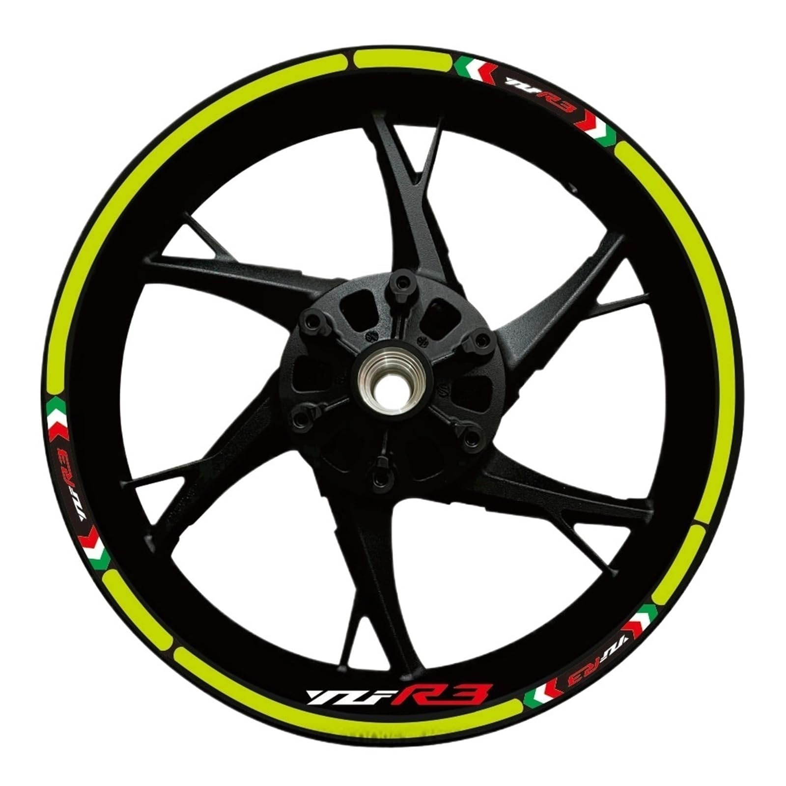 Reflektierende Motorrad-Rad-Aufkleber-Streifen-Band-Rim-Hub-Aufkleber-Zubehör Für YZF-R3 R3 Yzfr3(Set Meal 7)