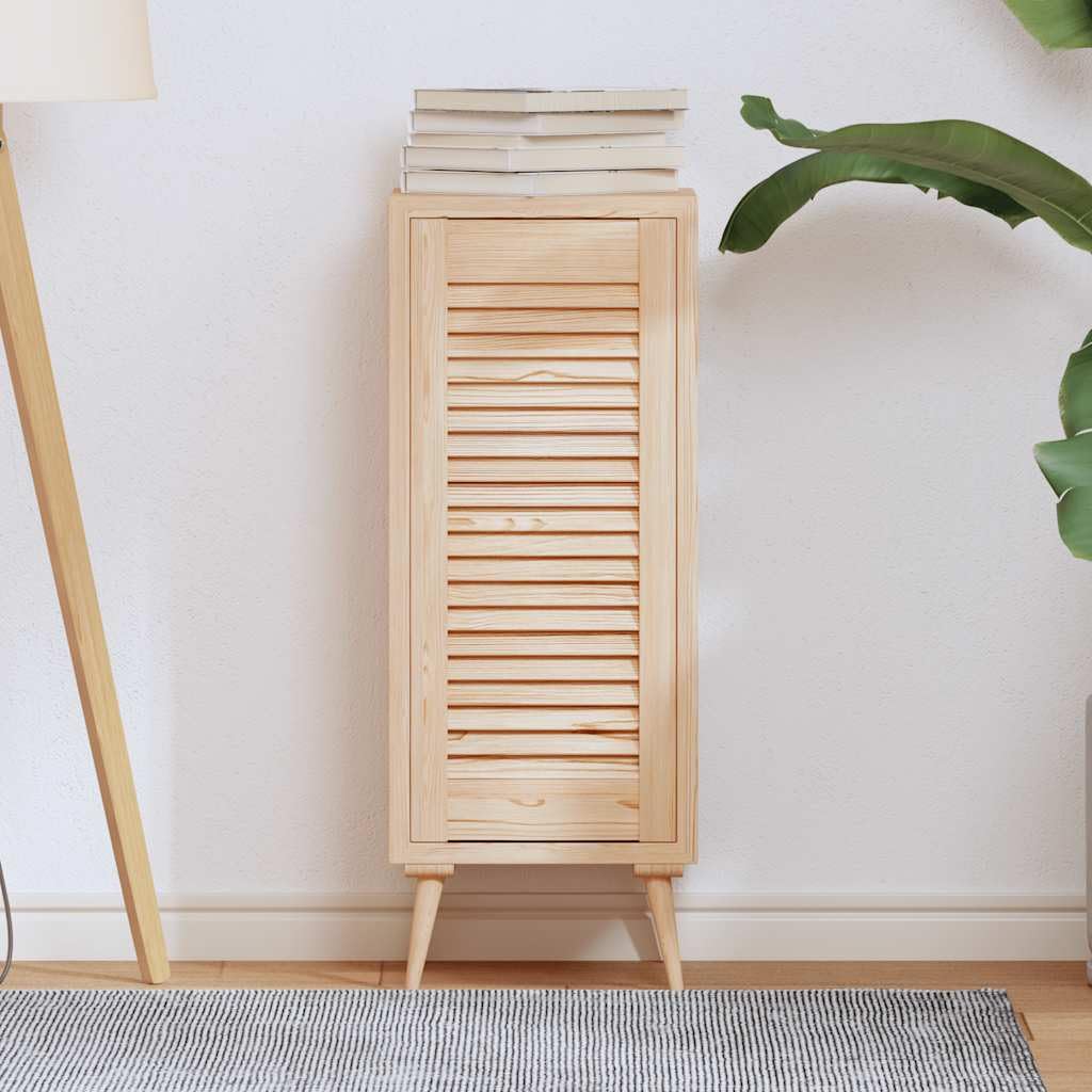 vidaXL Porte d'armoire à persiennes 69x29,5 cm Bois de pin Massif, Porte de Meuble, Porte de Garde-Robe, Panneau à persiennes en Bois