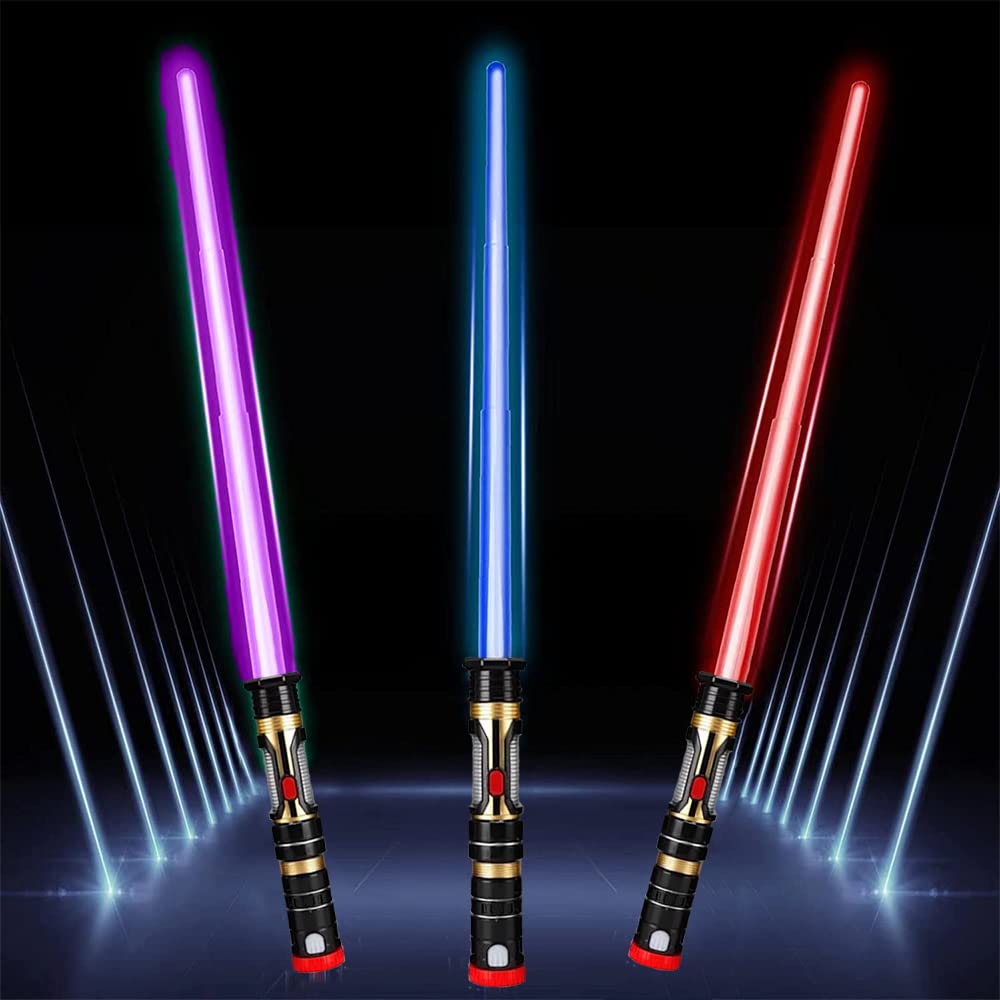 Light Saber For Kids Light Saber With Multicolour lights And Sounds | Retractable Lightsaber Sword Toy For Boys & Kids Great Gift Light Sabers For Kids ( 1 Pack )