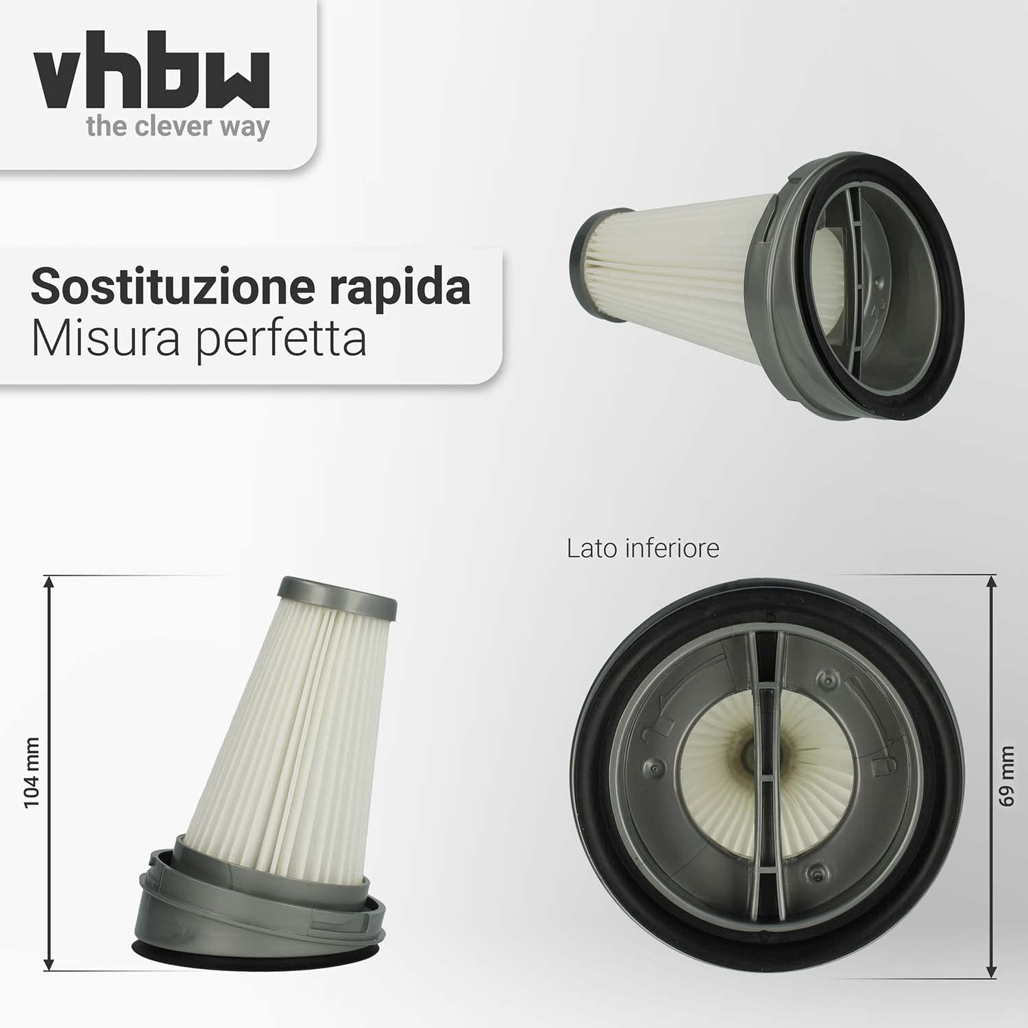 Vhbw Lot de 2x filtres à cartouche compatible avec Black & Decker