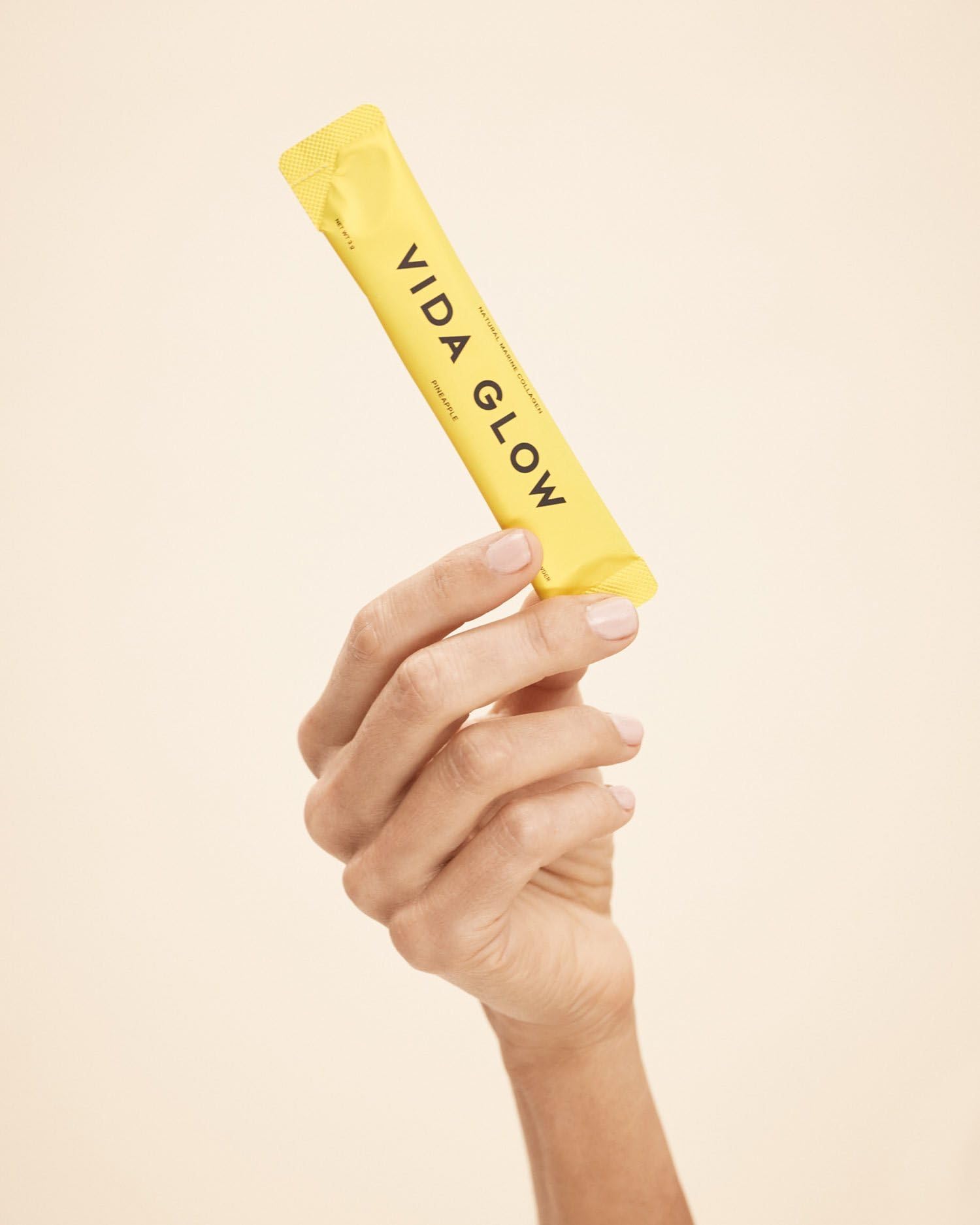 Vida Glow - Natürliche hydrolysierte Meereskollagen-Beutel | Fördert strahlende Haut + glättet feine Linien (Ananas, 30 Beutel)