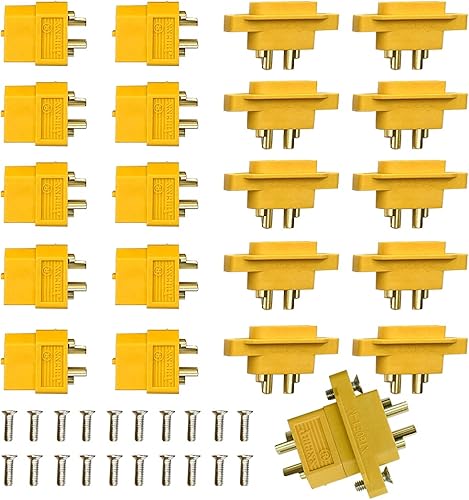 10 pares XT60E-M+XT60 montables macho hembra conector de enchufe duradero para RC modelo multicopter