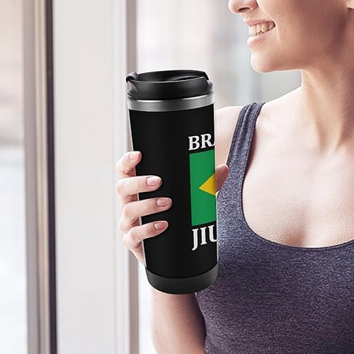 Miniatura 5 de Taza de café de viaje de Jiu Jitsu brasileño, taza aislada de acero inoxidable, vaso de doble pared con tapa, regalo para hombres y mujeres, 13 onzas