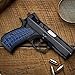 COOL HAND CZ 75 Compact Slim G10 Blue Black Grenade Texture Grips, Blue/Black, Compact