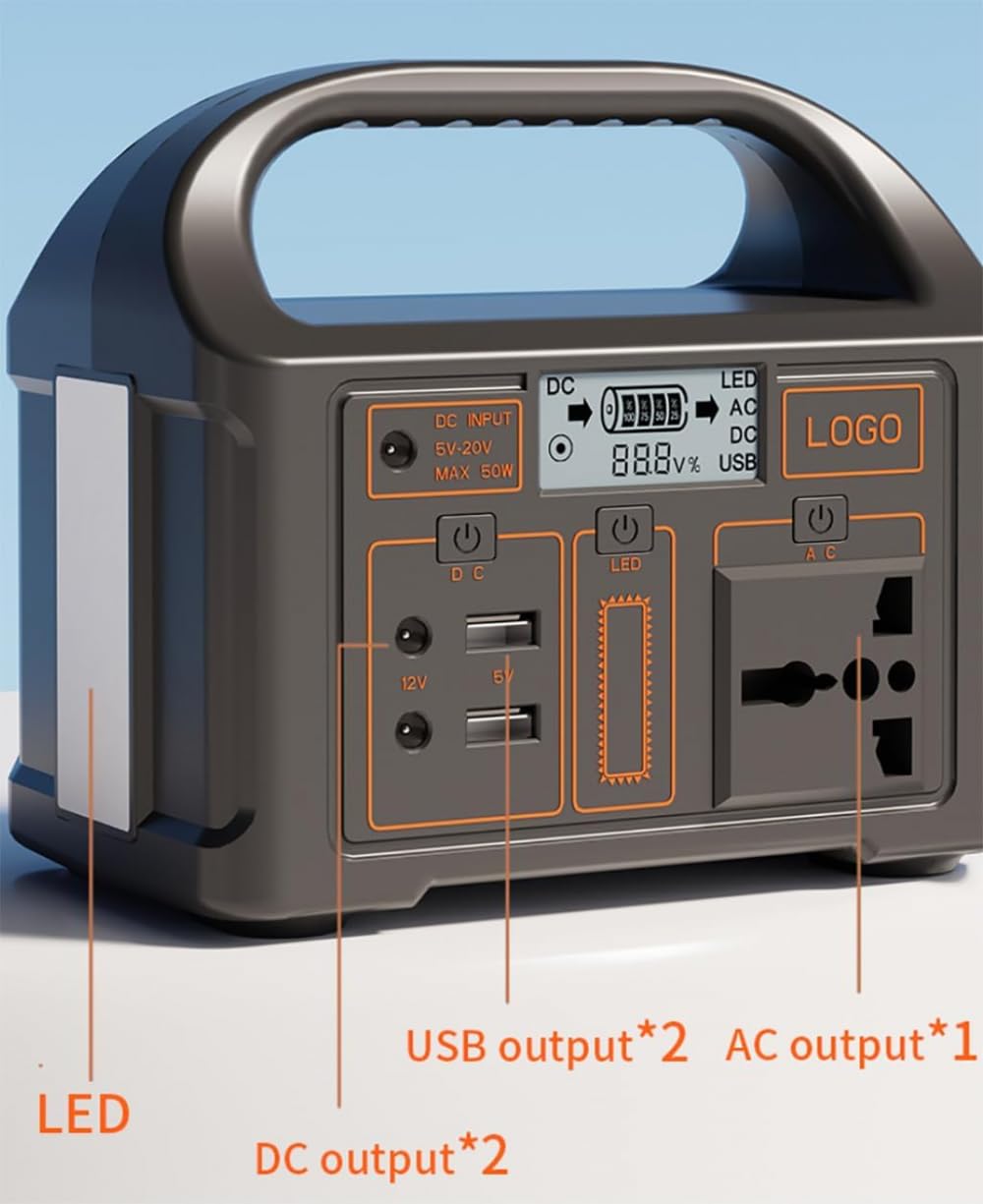 Stazione di alimentazione multifunzione, power bank mobile per campeggio, alimentatore di emergenza di backup da 100 Wh, presa CA a onda sinusoidale pura da 240 V e 100 W per campeggio all'aperto, p