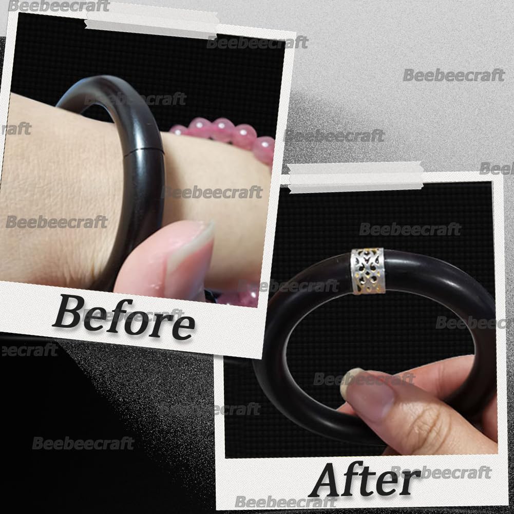Beebeecraft 1 foglio in argento Sterling 999, filo vuoto rettangolare calibro 26 con panno per la pulizia dell'argento, per la realizzazione di orecchini, bracciali, collane fai da te
