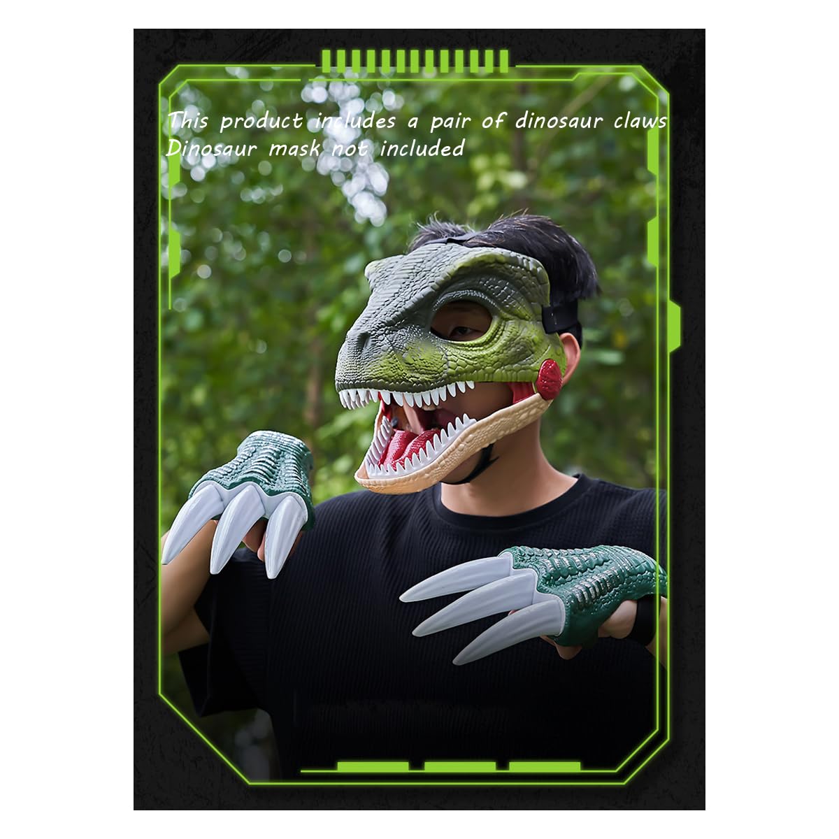 Giocattoli artiglio dinosauro, un paio di guanti artiglio Velociraptor, può essere utilizzato come gioco di ruolo, accessori per feste, regali per bambini oltre 6 anni e adulti