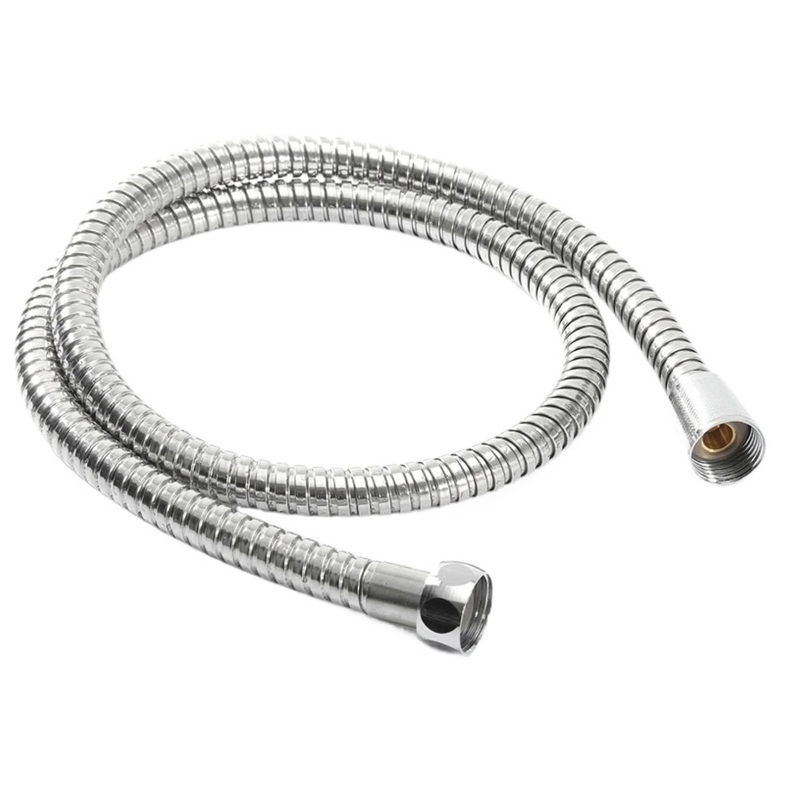 Lyxygmv 1.0M Shower Hose /1.5M/ 2.0M Inch Stainless Steel Flexible Long Bathroom Water Extension Plumbing Pipe Pulling Tube For Bathroom Showers(1.0M)