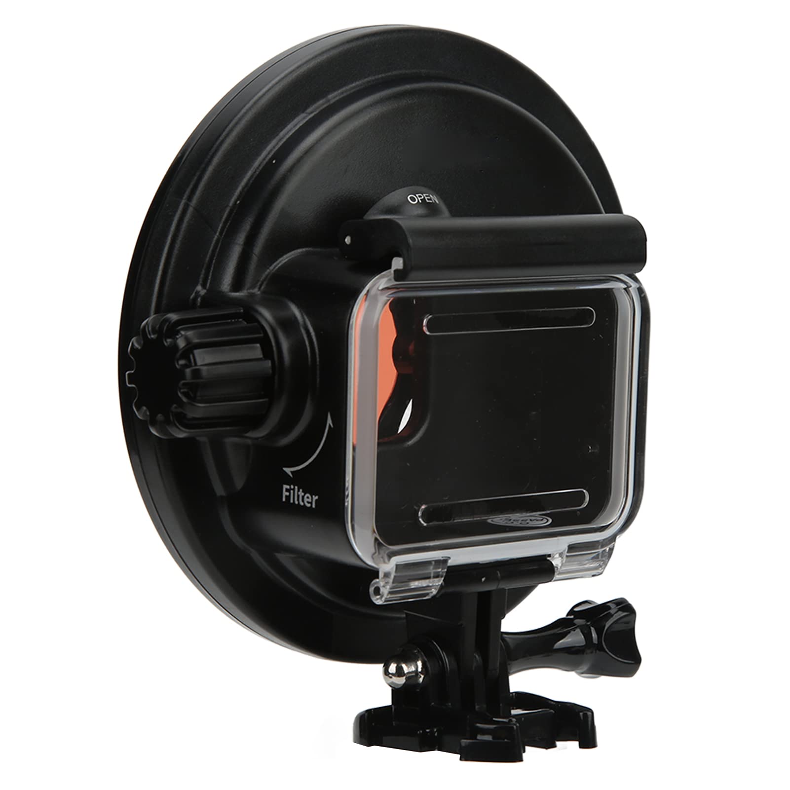 Custodia impermeabile con porta a cupola Custodia subacquea con profondità di 147 piedi con filtro rosso Lente d'ingrandimento 10X per 7 6 5 Action Camera