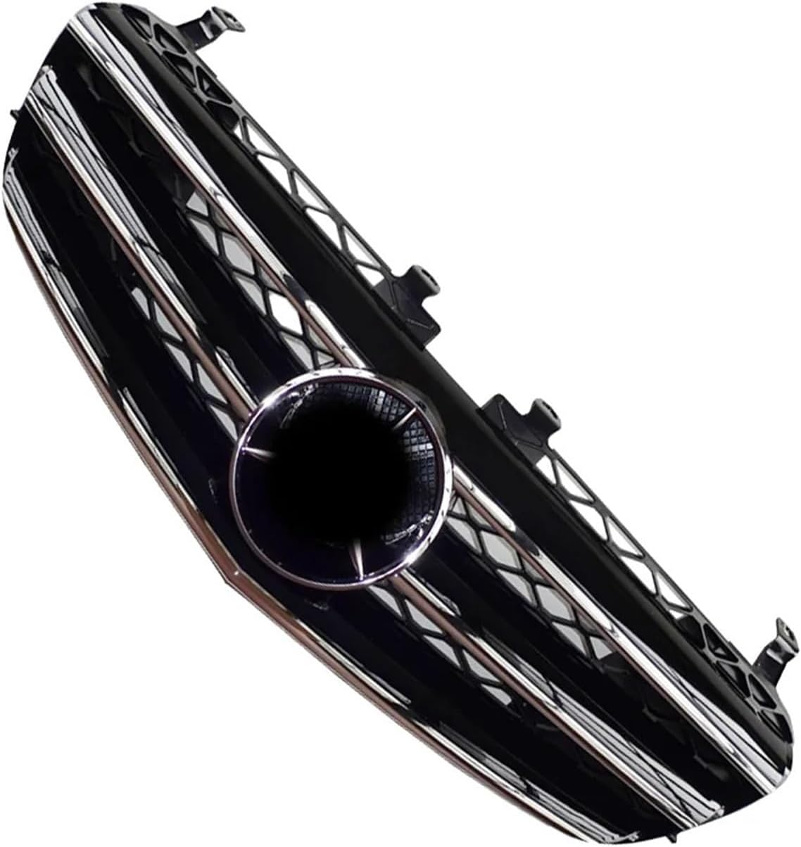 Car Front Bumper Hood Grill, Gloss Black Grille Middle Grid, Compatible For Benz W251 R300 R320 R350 2005-2010