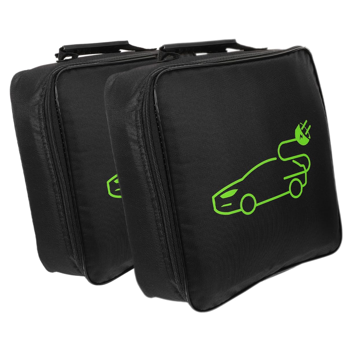 Borsa per Cavi di Ricarica Auto Grande in Oxford Nera 2 Pezzi