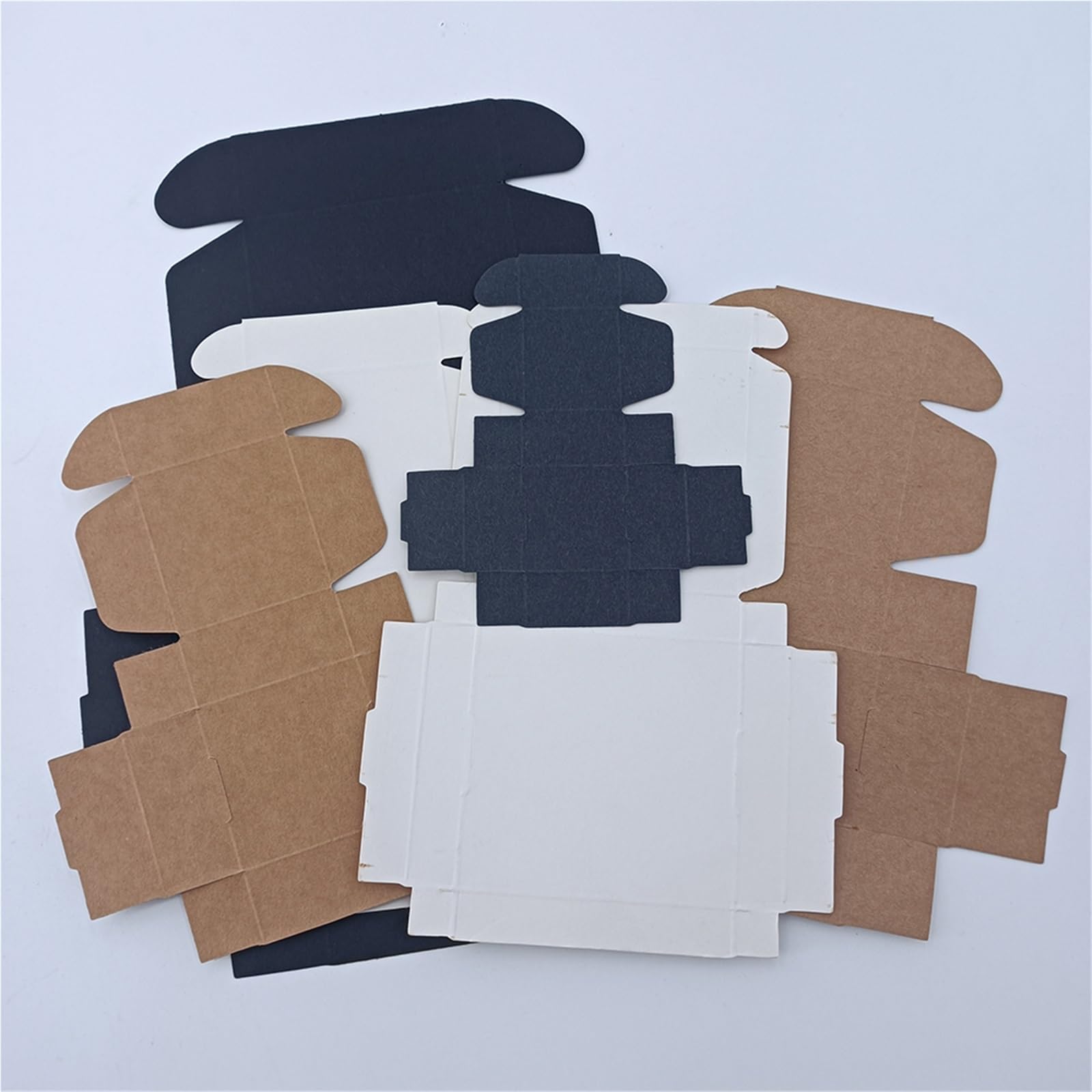 Confezione da 10 scatole di carta Kraft (30 pezzi) 7x7x3 cm Per Spedizioni | Scatola pieghevole vuota Scatola da imballaggio quadrata in carta Kraft for sapone fatto a mano