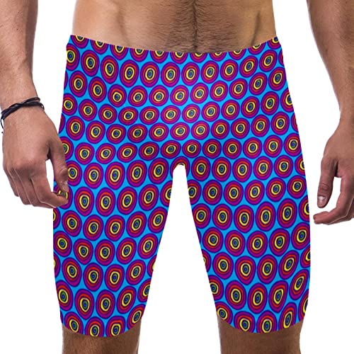Traje de baño de competición de pierna cuadrada de alta resistencia HUI JIN SHOP L
