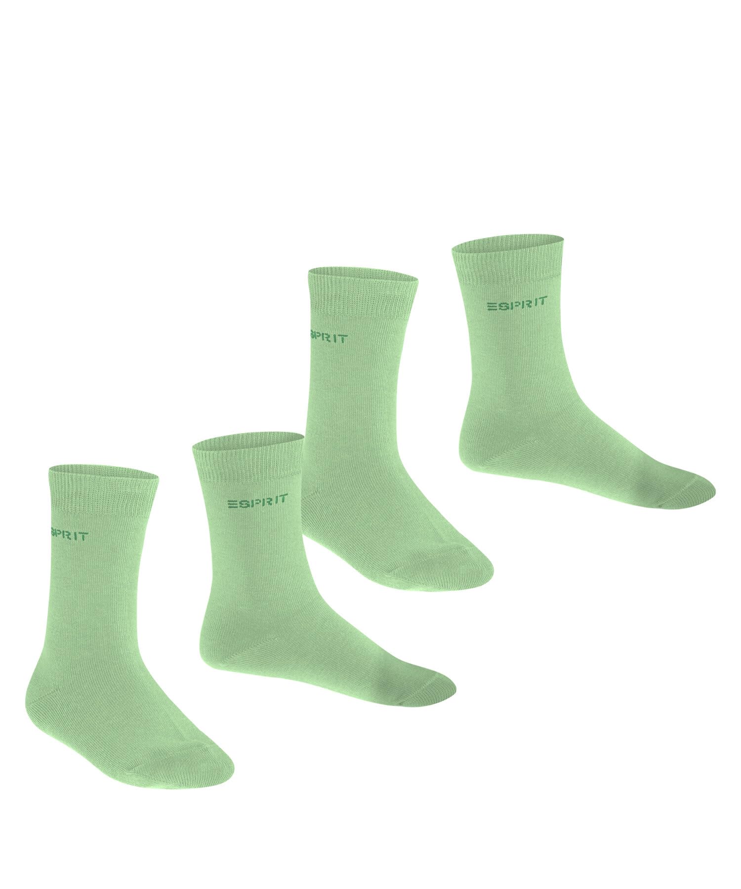 ESPRIT Uniseks - dzieci Skarpety Foot Logo Multipack K So Bawełna jednokolorowe 2 Pak, Zielony After Eight 7134, 31-34