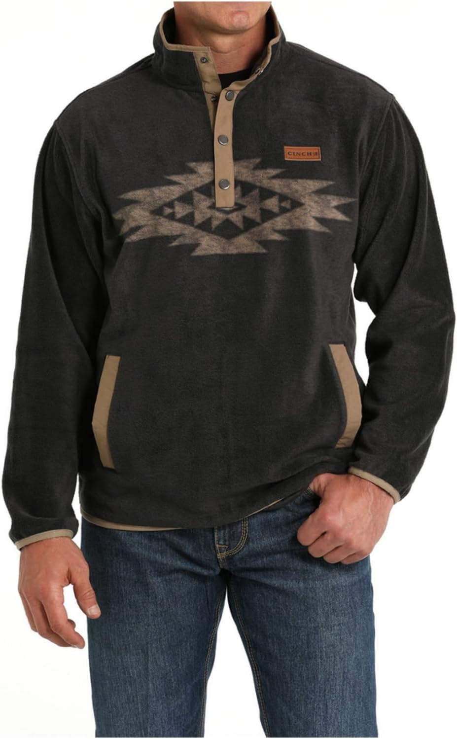 Cinch Men's Charcoal Fleece Pullover