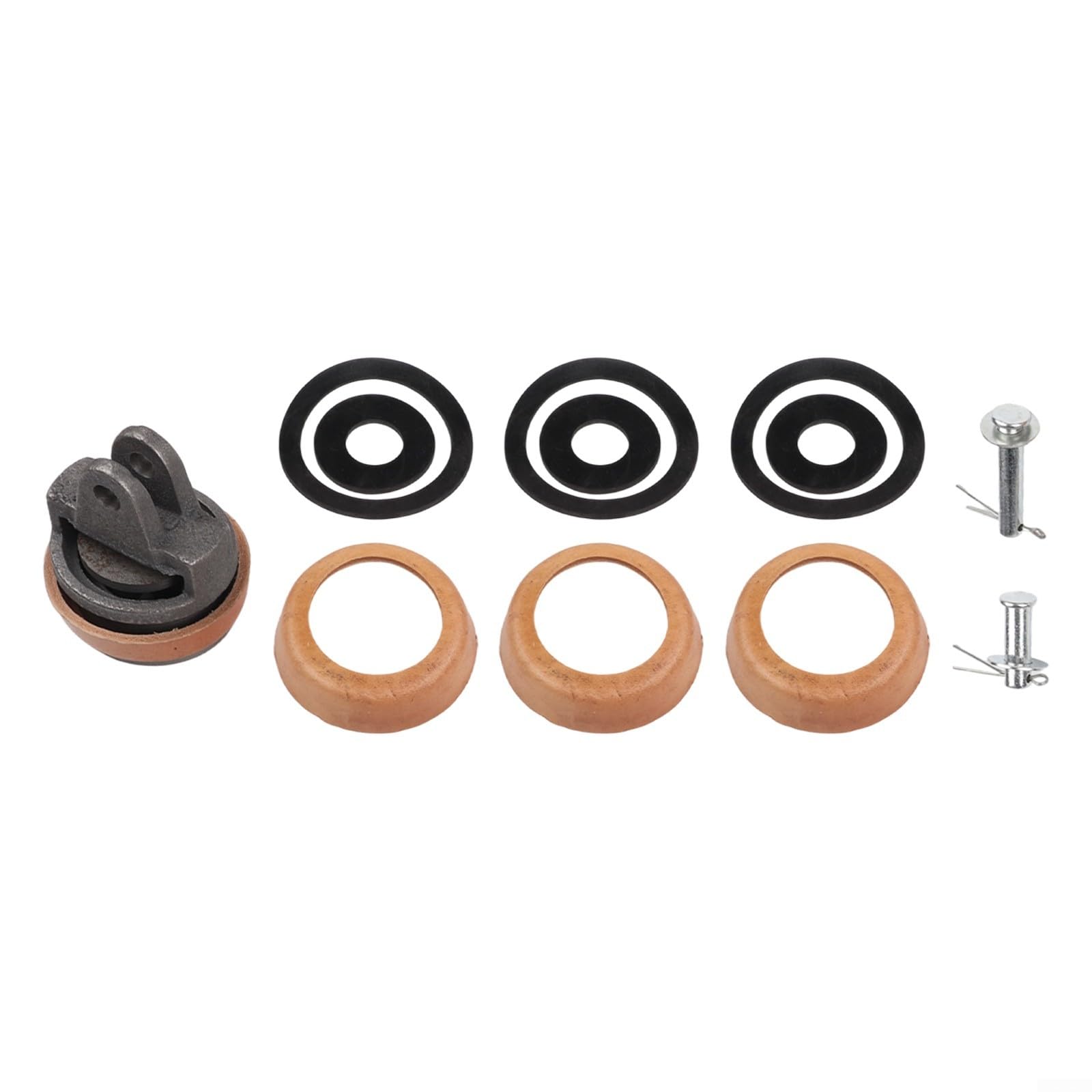 Set di ricambio per maniglia tipo 75 con kit bulloni, in ghisa e pelle trattata a cera, guarnizione per anello per pompe per fontane da giardino, include 3 extra