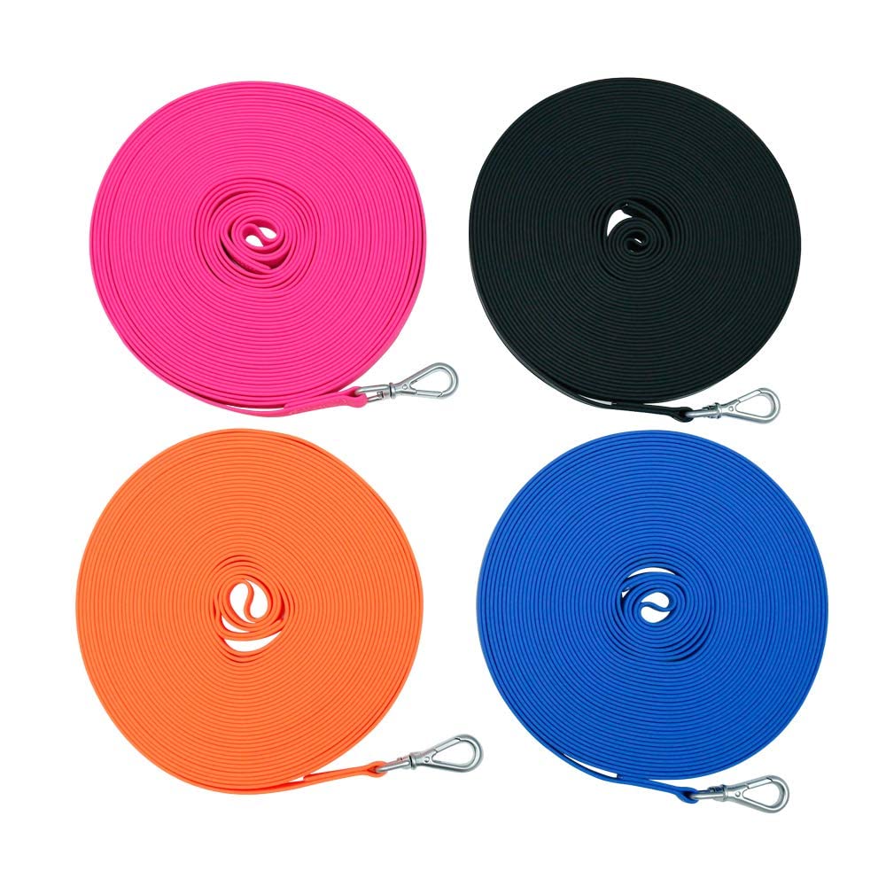Waterproof Dog Training Leash 50FT 30FT 15FT 10FT 5FT Heavy Duty Recall Long Lead for Large Medium Small Dogs (30FT, Pink) - image 6