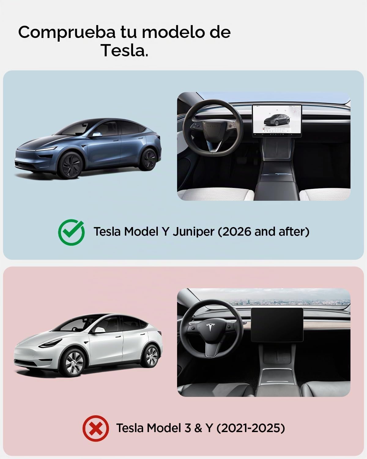 Spigen Tesla Model Y Juniper (Solo Premium & Performance 2025 2026) CryoShade Parasoles de Techo de Doble Capa con Protección contra Rayos UV [Pack de 2] Incluye 16 Clips para Accesorios Tesla Model Y