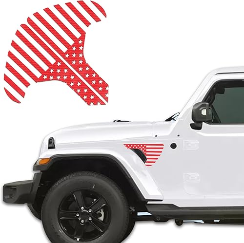 2 calcomanías de ventilación para guardabarros laterales de automóvil, calcomanías de PVC de 16.34 x 8.86 pulgadas, accesorios creativos, para Jeep
