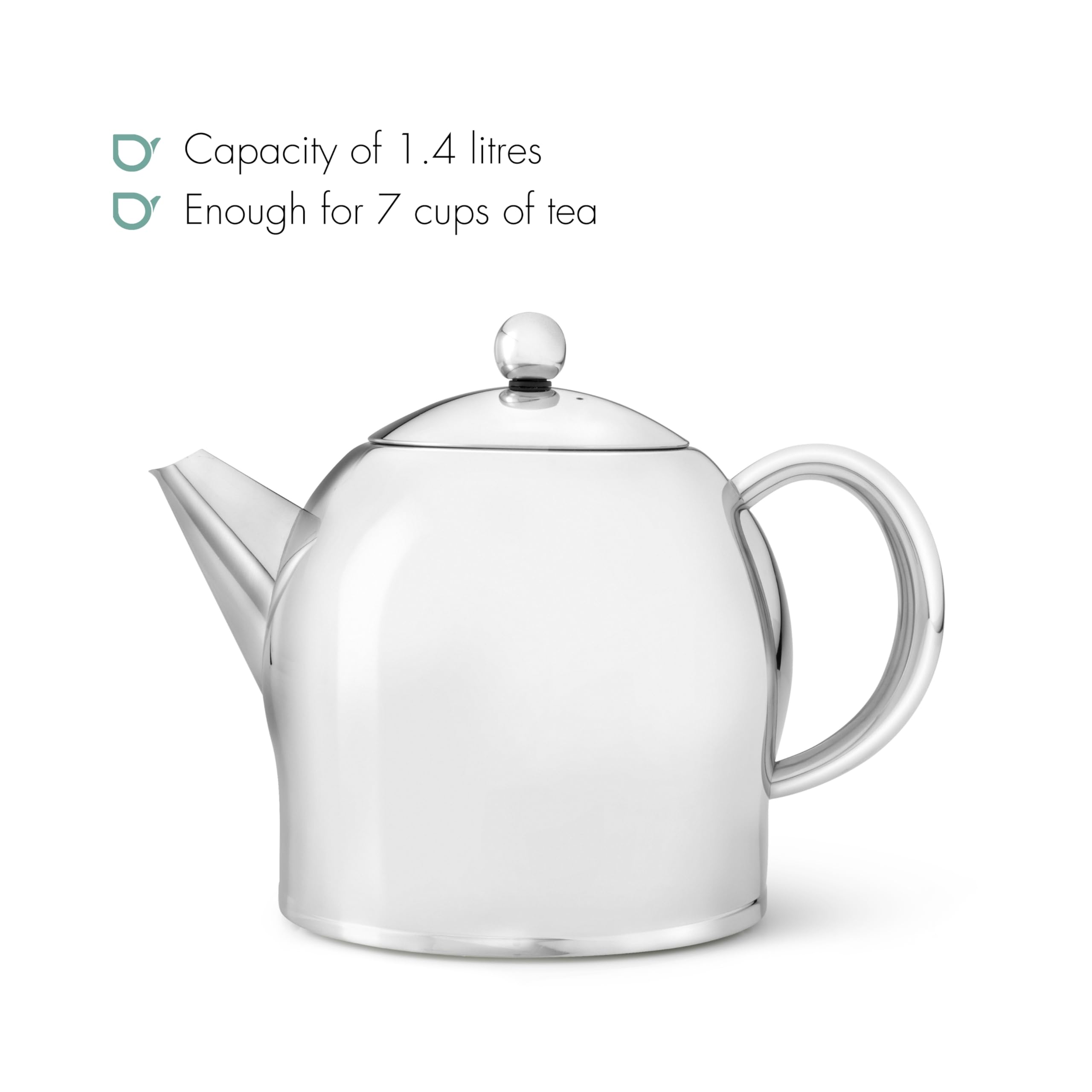 Bredemeijer Minuet Santhee Teekanne, acero inoxidable, acero inoxidable, 1,4 l