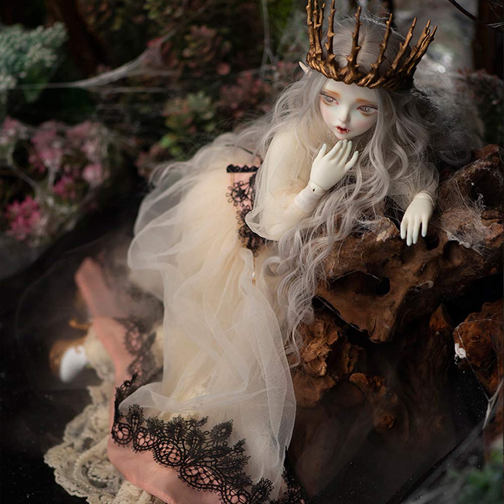 A, BJD 1/4 SD Puppe Siam Puppe, Überraschungsgeschenk für den kompletten Satz Perücke Kosmetik-Accessoires Mädchen von DIY Spielzeug und Schuhe