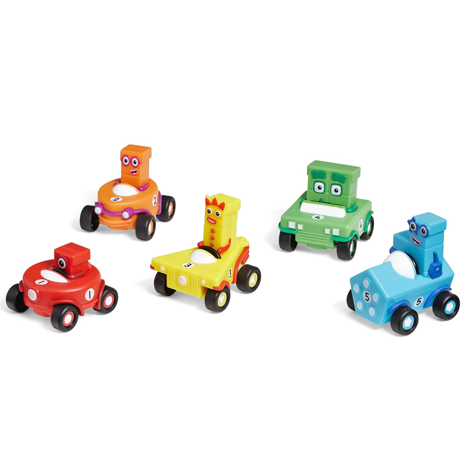 hand2mind Numberblocks Mini Vehicles, Race Car Toys, Toy Vehicle Playsets, Play Figure Playsets, Small Figurines for Kids, Number Toys, Counting Toys, Math Toys for Kids 3-5, Birthday Gifts for Kids, 1-5 Mini Vehicles