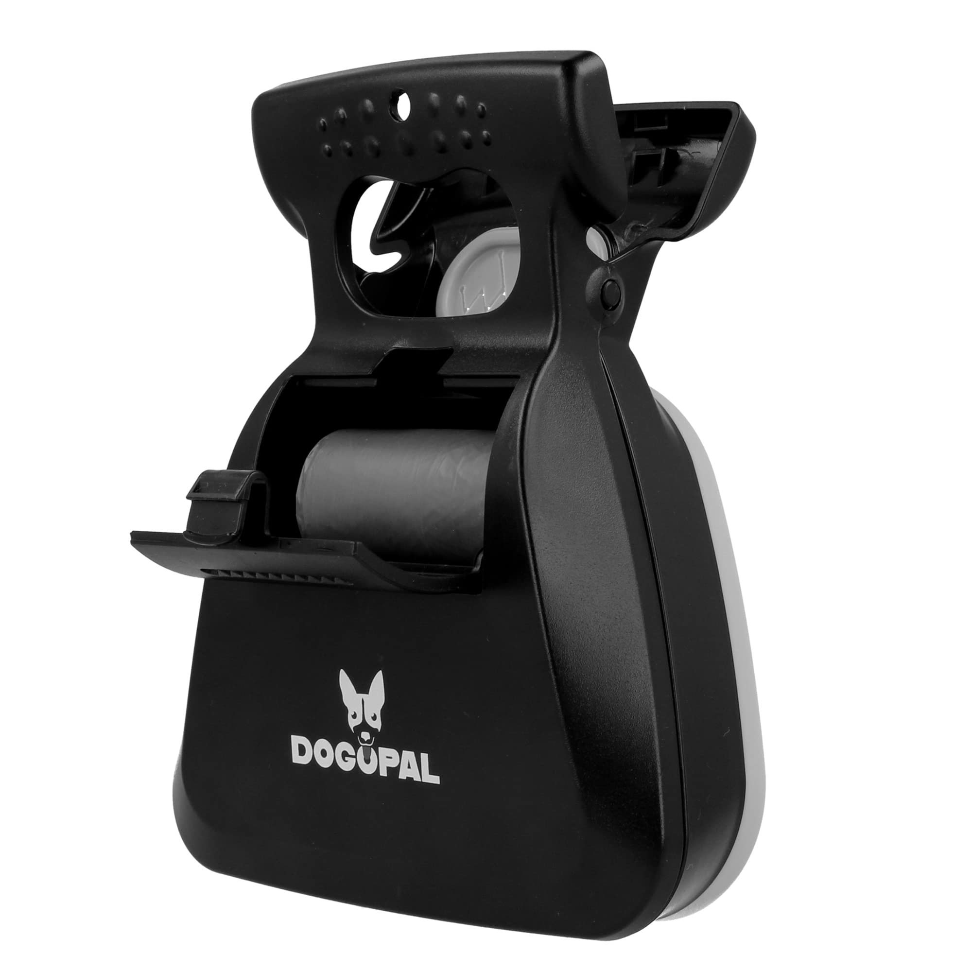 DOGOPAL Recogedor portátil para excrementos – Innovadora Herramienta de Recogida de residuos de Perros sin Contacto para Perros pequeños, medianos y Grandes (Gris, Large)