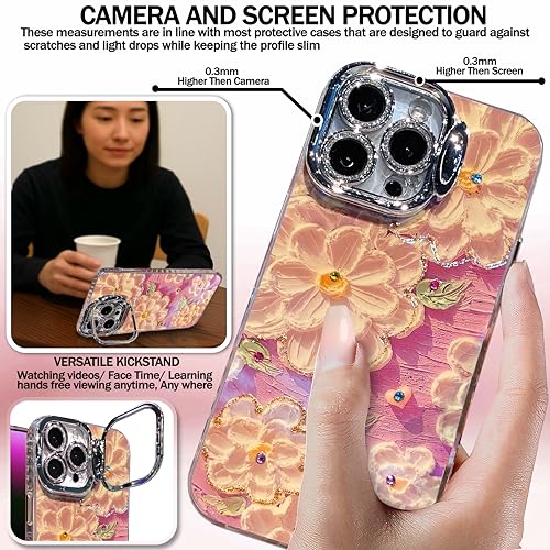 Coque TPU iPhone 14 Pro Max béquille protection écran paillettes - 4
