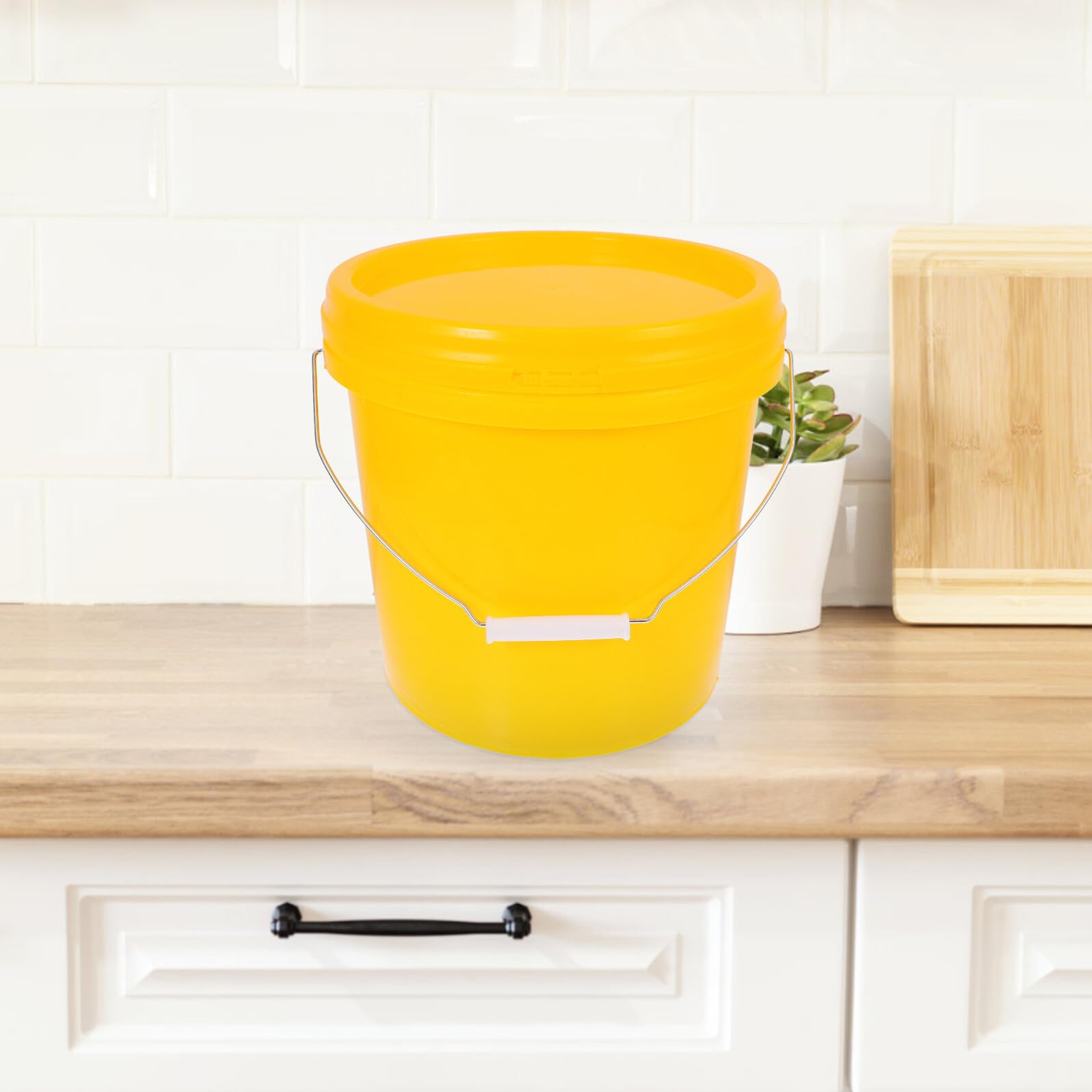 Cubo de Fermentación Recipiente de Fermentación de 10l Tapa Hermética y Asa Conveniente para Elaboración Casera de Vino y Cerveza