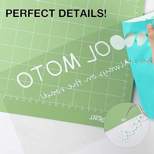 Miniatura 10 de HTVRONT- Rollo de vinilo termotransferible (HTV), 10 pulg x 8 pies pplanchar, pcamisetas, ptodas las máquinas cortadoras- Fácil de cortar y