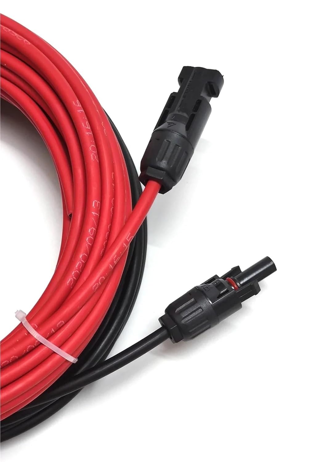 1 Pair 6/4/2.5/1.5 mm2 10/12/14 AWG Solar Panel Extension Cable Copper Wire Black Solar PV Cable and Red with Solar Connectors(1M Black+1M RED_10 AWG-6MM2)