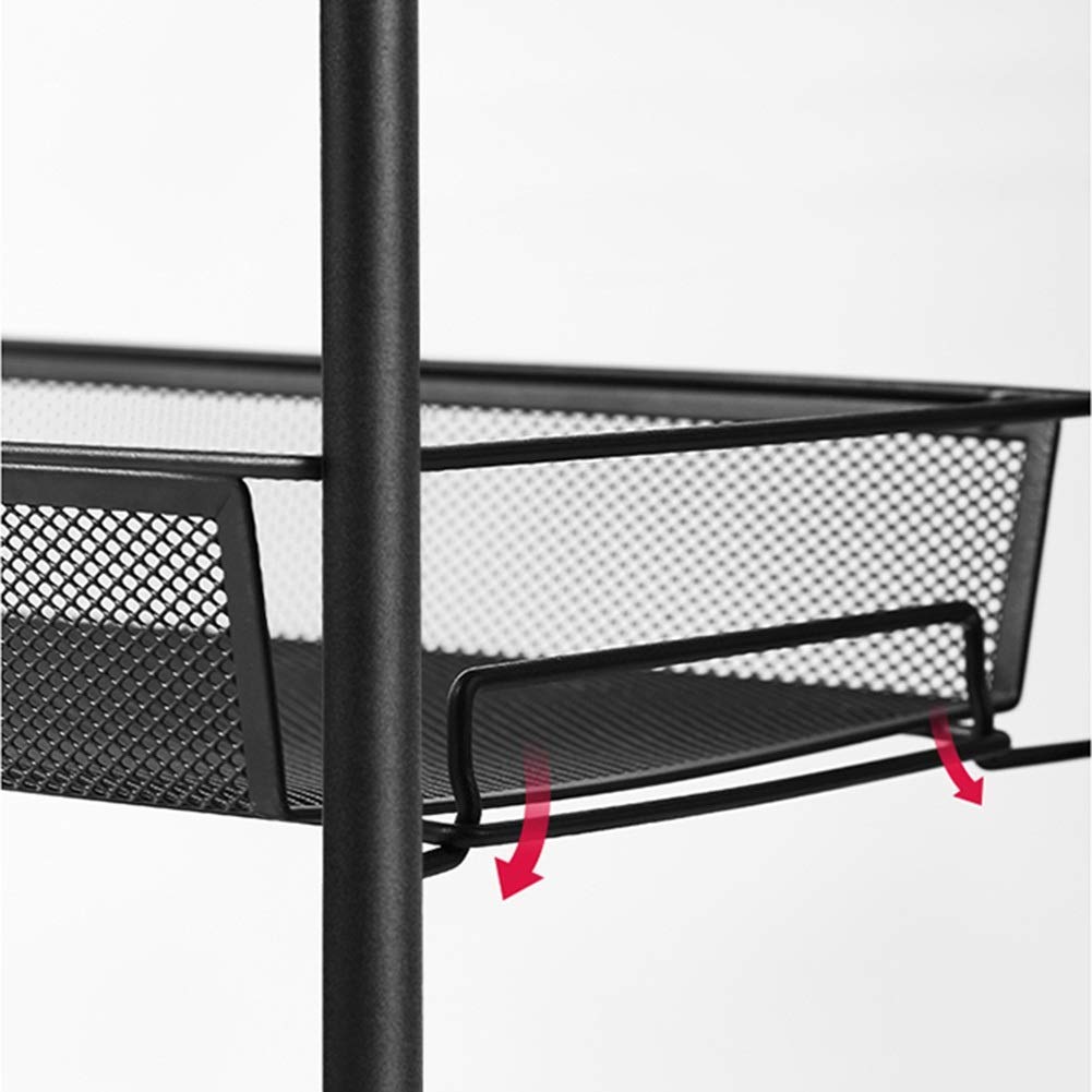 Carrello portavivande in acciaio inox resistente con 3 ripiani e ruote girevoli per uso domestico, hotel e bar. Facile da montare. Disponibile in 3 misure: argento (80x40x85 cm) e nero (45x26x84 cm)