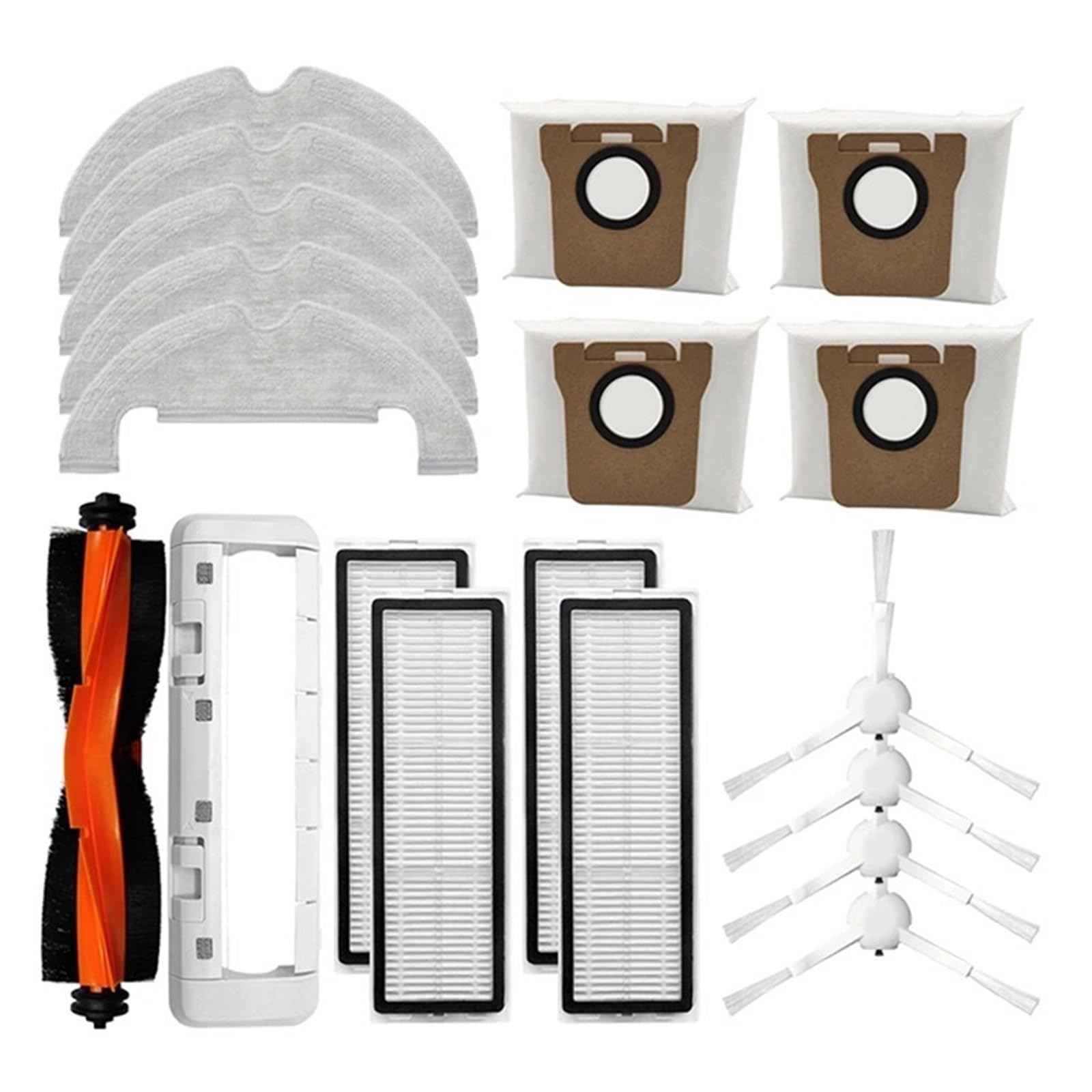 Compatibile con Xiaomi Robot Vacuum X10 Aspirapolvere robot Lato principale Filtro Hepa Mop Stracci di stoffa Sacchetti for la polvere Pezzi di ricambio di ricambio