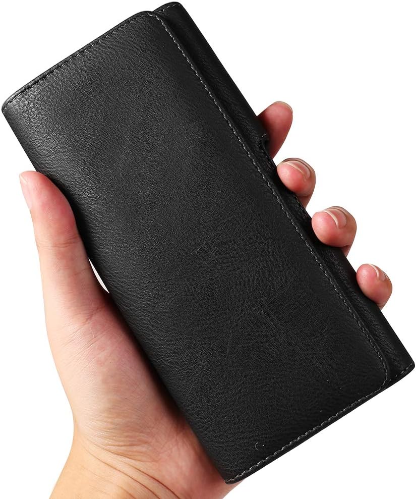 6.4" Universal Cellphone Horizontal Belt Clip Holster Compatible for iPhone 12 Pro Max / Galaxy S21 Note 20 Ultra / S21+ A02s A11 A12 A32 A42 A52 A71 A72 / Moto G10 G30 / OnePlus 9 Pro / BLU G90