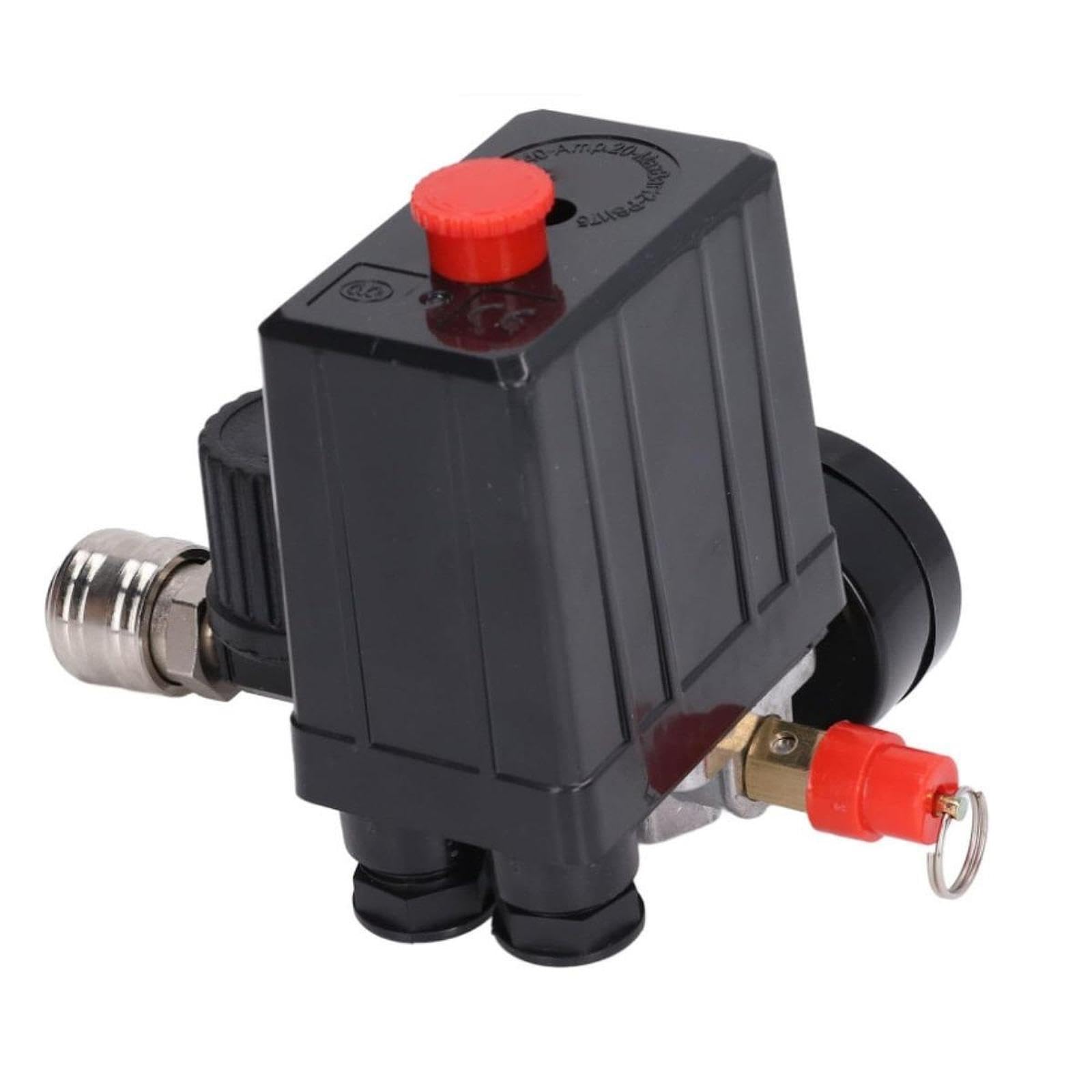 Valvola Pressione Compressore Interruttore Regolatore Riduttore Metallo Funzione Compatto Adatta per Utilizzo Professionale Fai Da, 16x10 Cm
