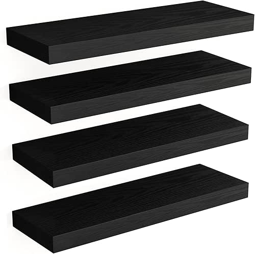 Fixwal Floating Shelves for Wall, Wall Mounted Rustic Wood Shelves