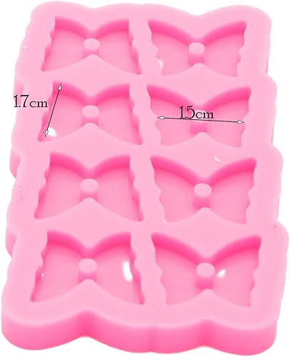 Miniatura 2 de Molde de llavero de silicona con forma de mariposa súper brillante con agujero para aretes de resina para 8 mariposas, molde de resina epoxi,