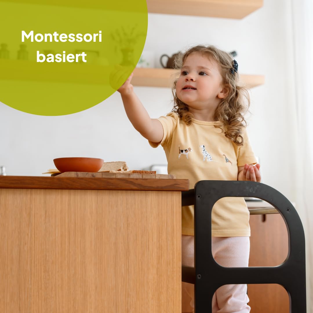 Step UP • Höhenverstellbarer Montessori Lernturm (Hölzern)