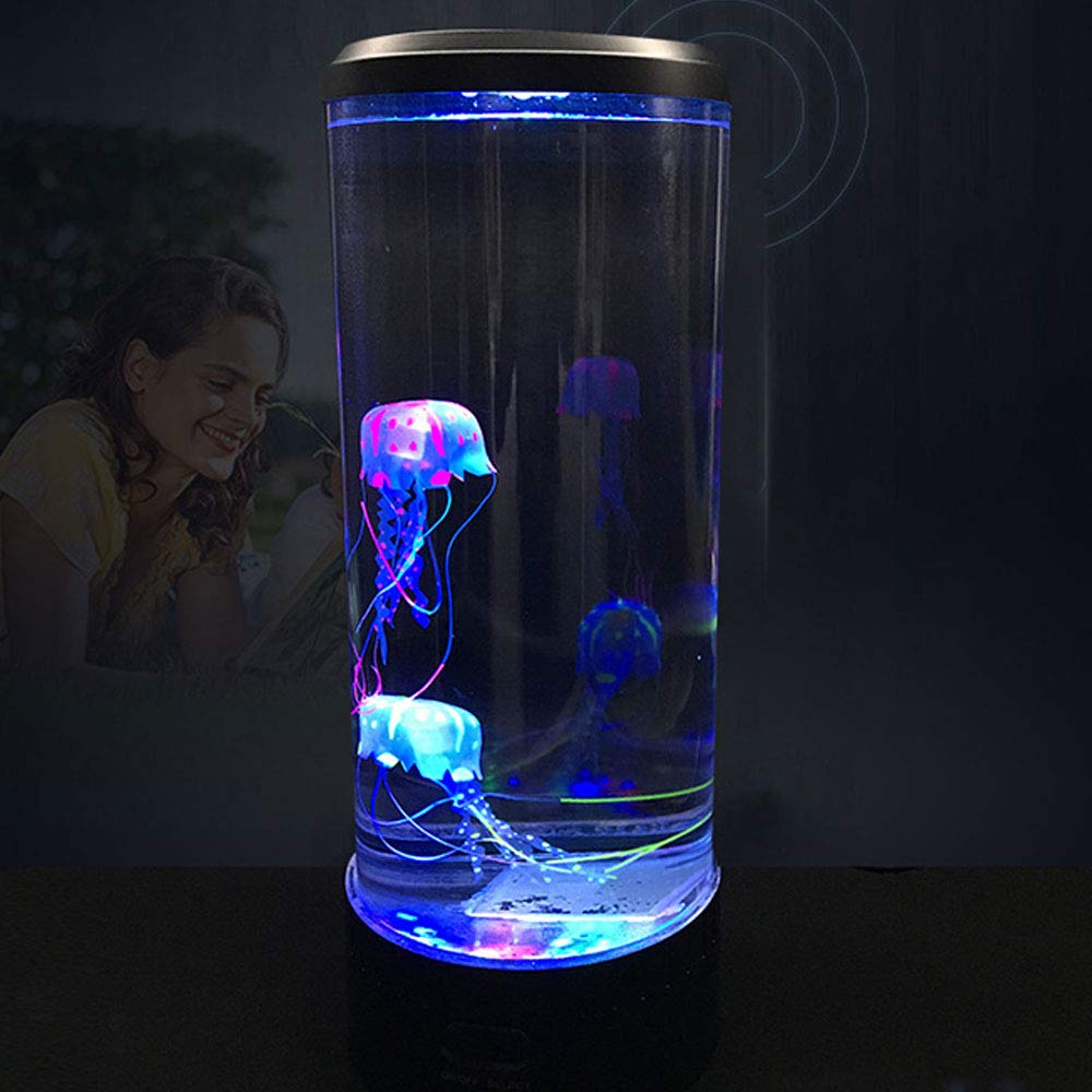TecTakeJellyfish Lamp LED Fantasy Lava Lamp Night Light Change Bedside Lamp USB Super Power Saving Aquarium Home Decoration Lamp