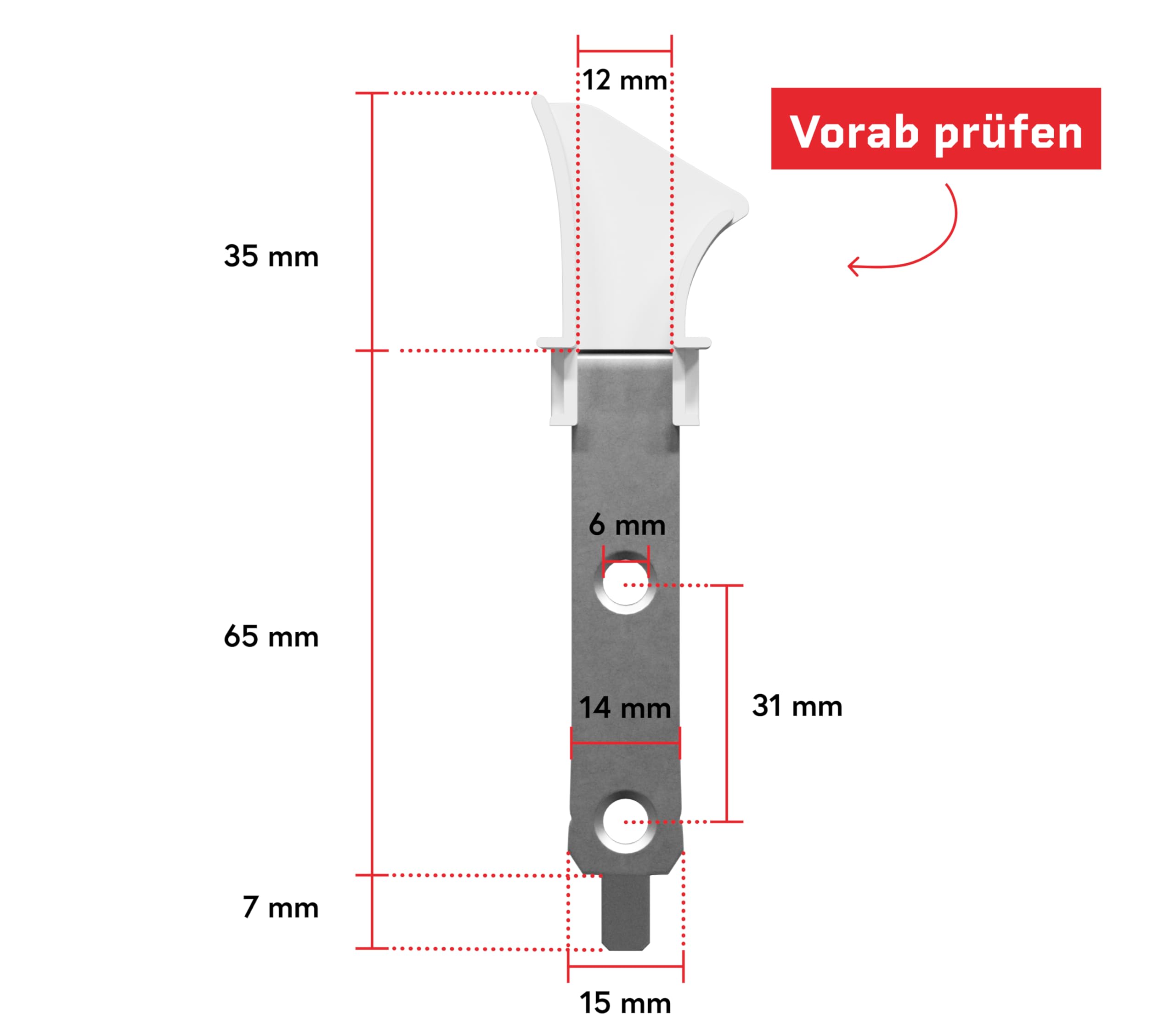 BAUHELD® Inlooptrechter Voor Rolluiken - Universeel Paar, Wit - Optimale Geleiding Voor Elke Rail