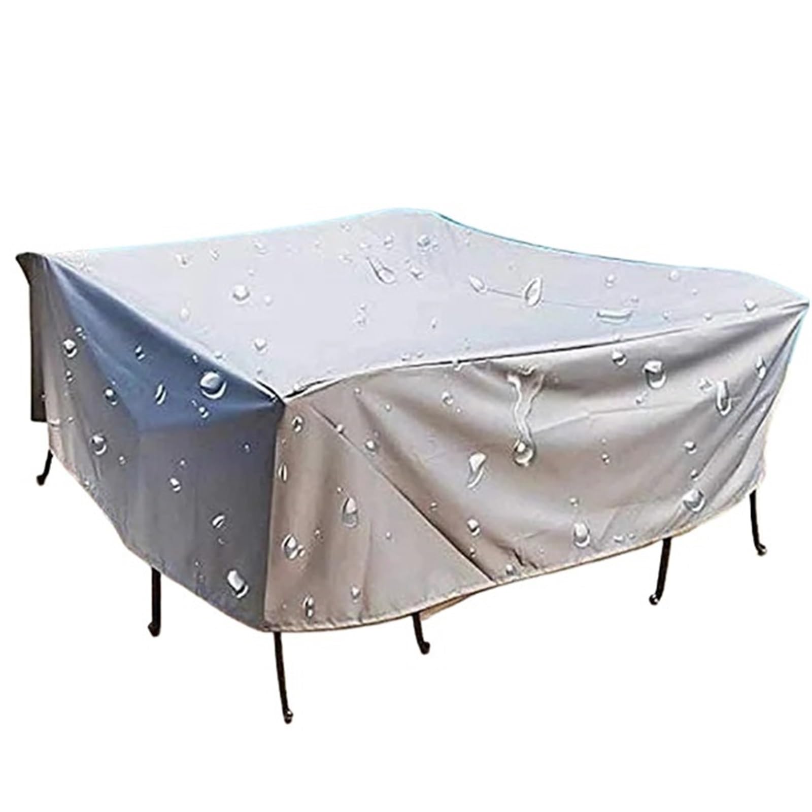 Patio Furniture Covers, Waterproof Outdoor Fits 12 Seats Table And Chairs, Snowproof Cover(Silver,205X90X76cm)