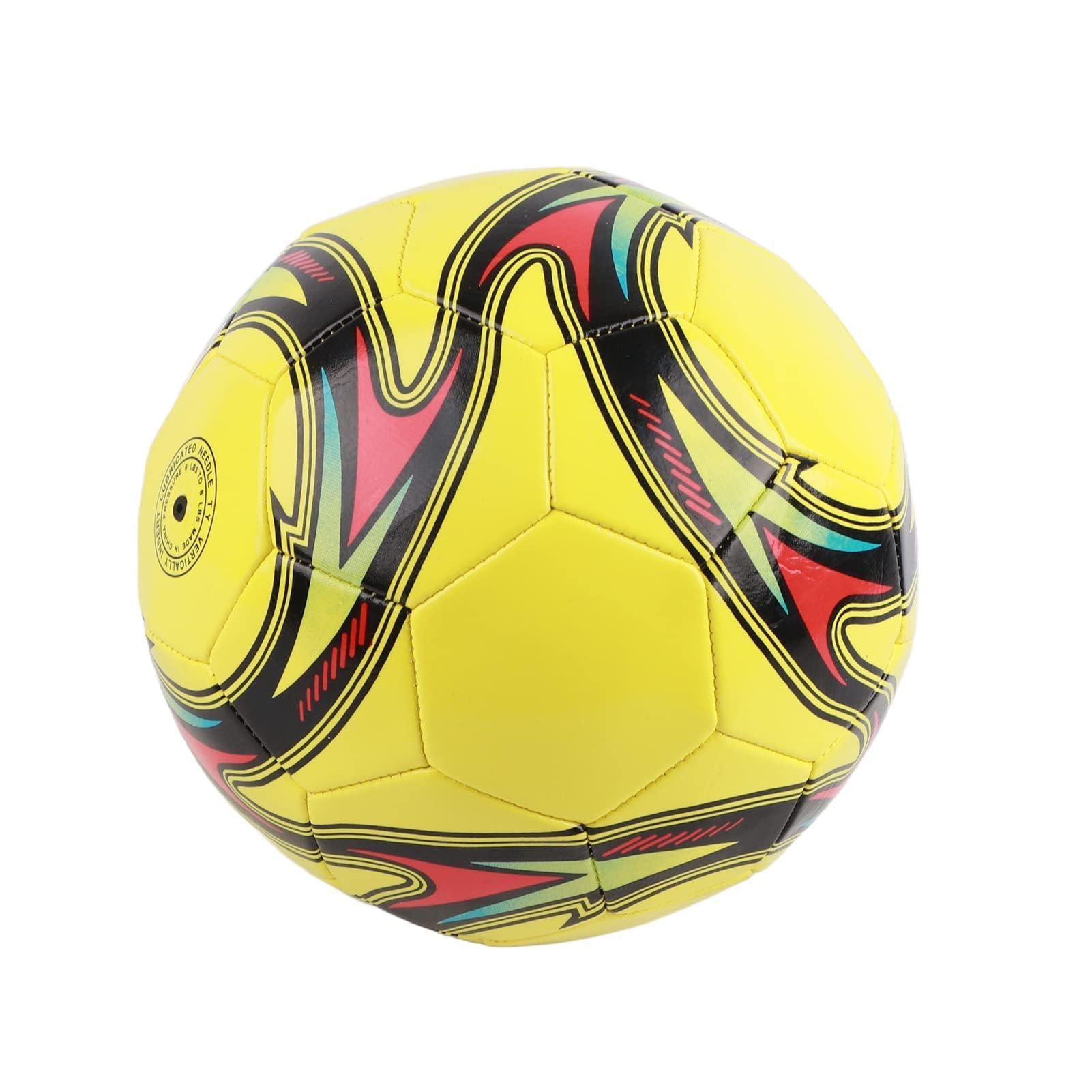 HERCHR Size 5 Soccer Ball, Standard Size 5 Leakproof Campus Football Wear Resistant PVC Rubber Soccer Ball Unisex Adults Soft Sports Football for 11 People Training Practice Competition (Yellow)